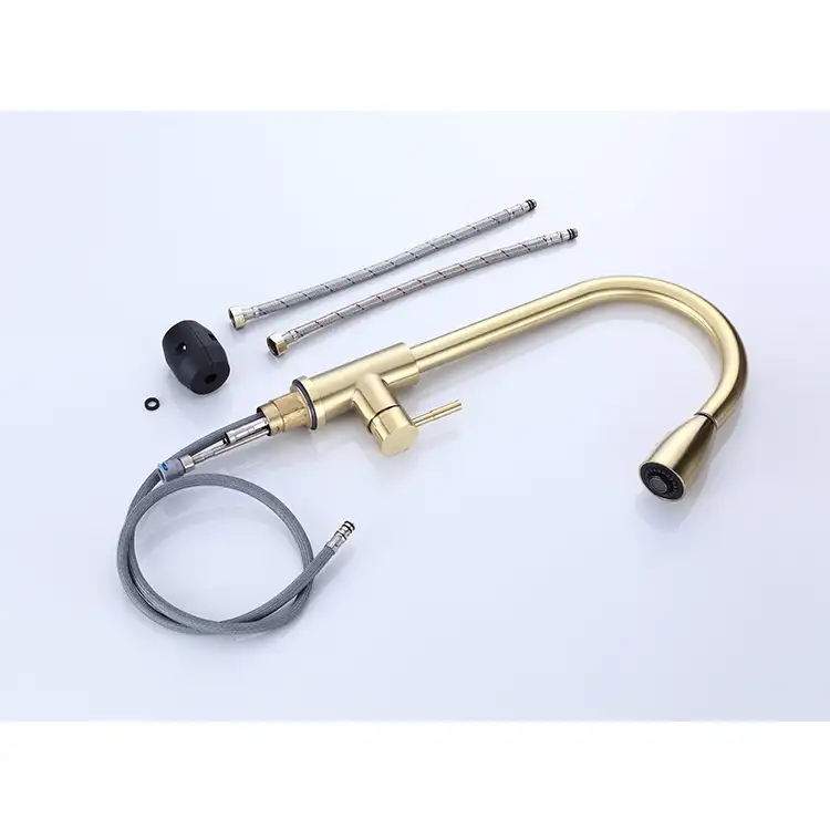 Stainless Steel Pull Down Kitchen Faucet With Sprayer