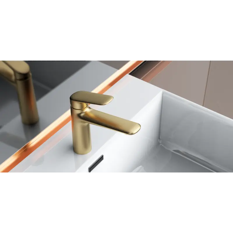 Baterie umywalkowe wodospadowe z pojedynczym otworem do zlewu łazienkowego